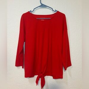 Talbots Women's Bright Red Long Sleeve Top